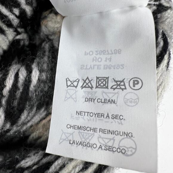 J. Crew 100% Lambswool Fair Isle Sweater Gray White Snowflake Size L - Picture 6 of 12